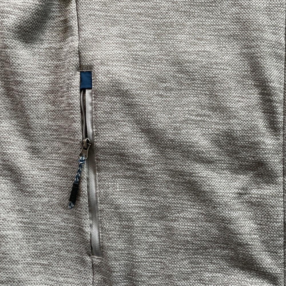 Orvis Mens XL Full Zip Fleece Jacket Grey Navy Blue Classic Collection Sweater - Picture 8 of 16